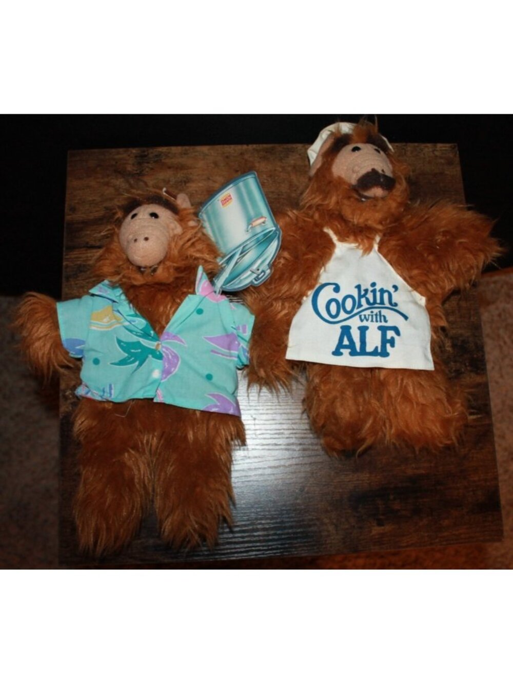 Vintage Alf Burger King Hand Puppet Plush Lot of 2 - Picture 2 of 2